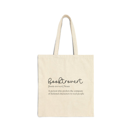 Booktrovert Canvas Tote Bag