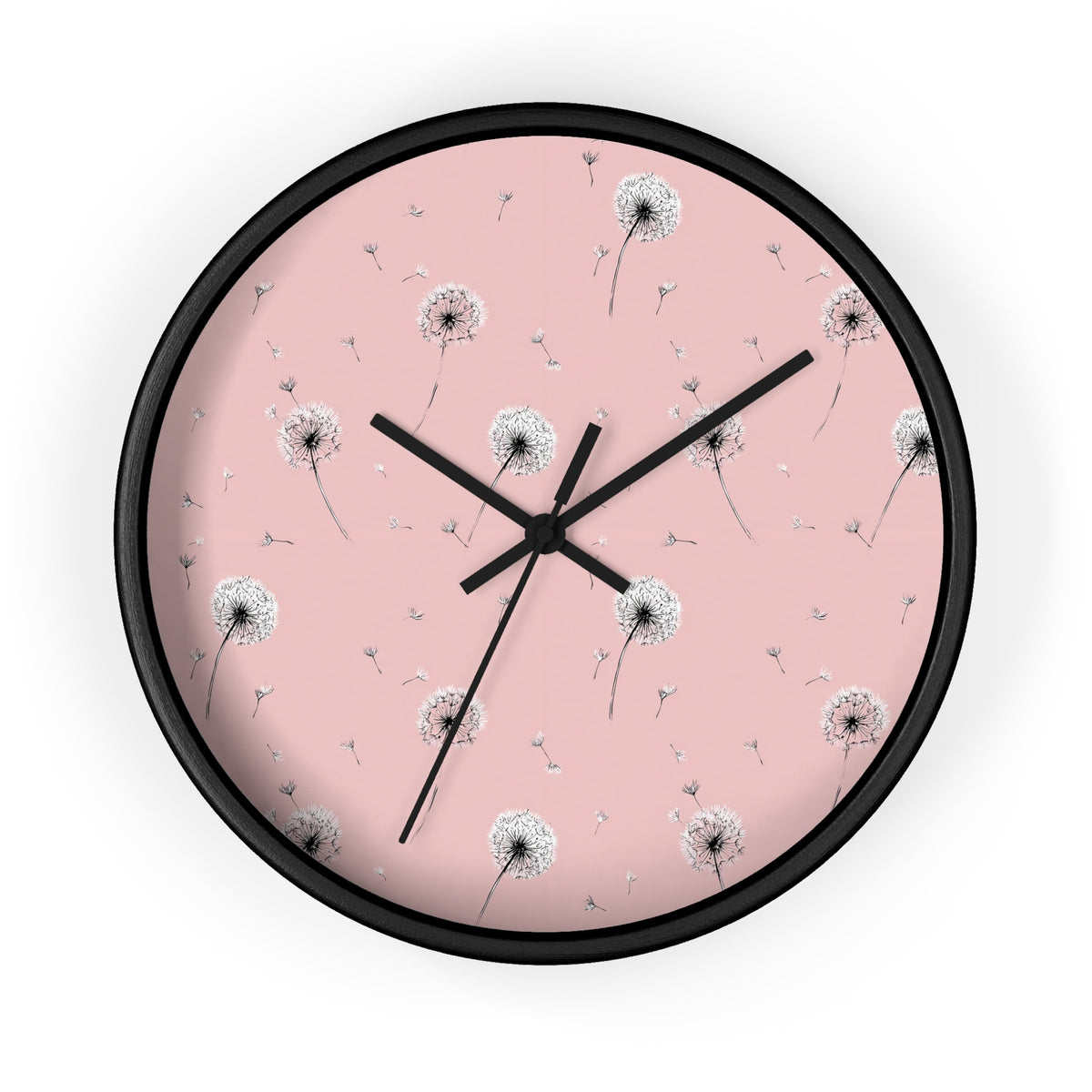 Dandelion Pink Wall Clock