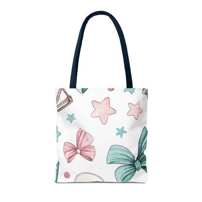Cute Coffee & Glasses Tote Bag