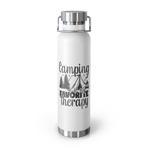 Camping Is My Favorite Therapy Vacuum Insulated Bottle 22oz