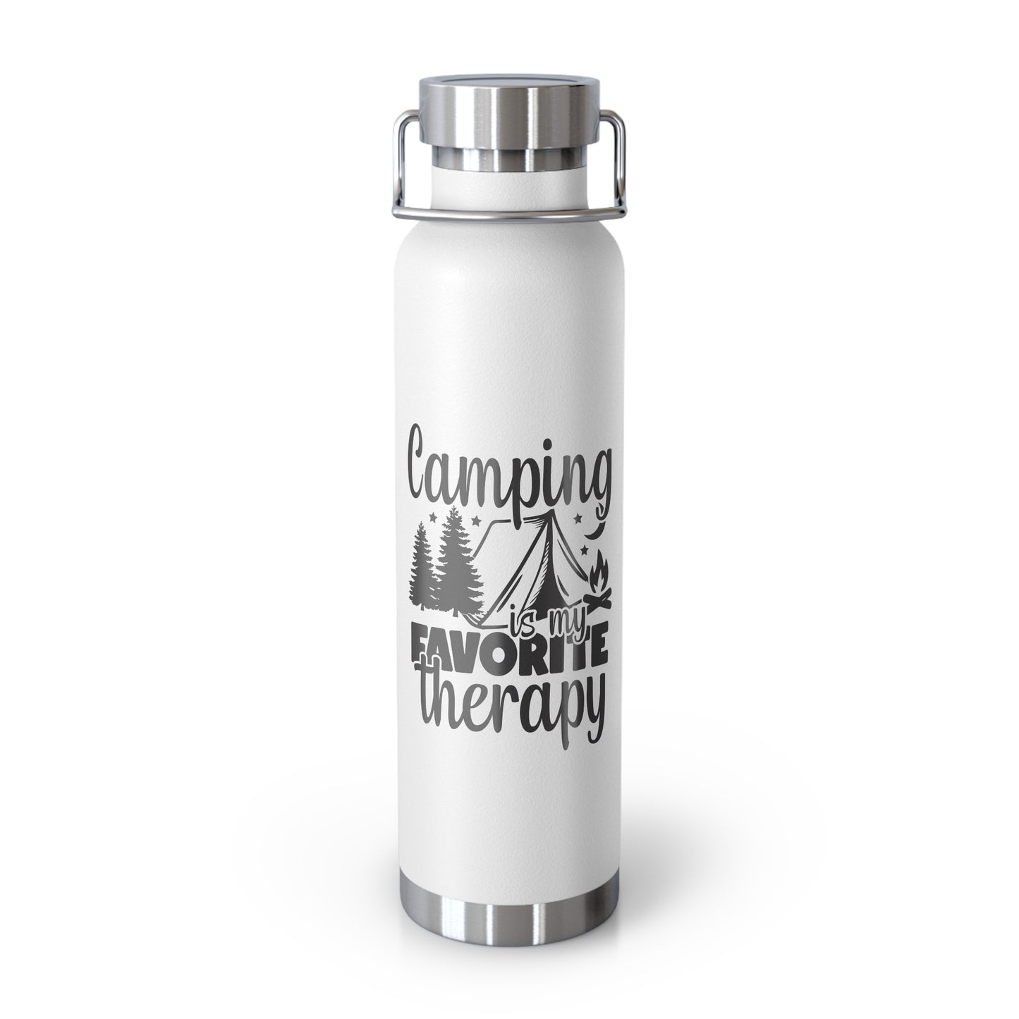 Camping Is My Favorite Therapy Vacuum Insulated Bottle 22oz
