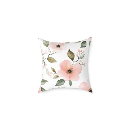 Floral Botanical Accent Square Throw Pillow