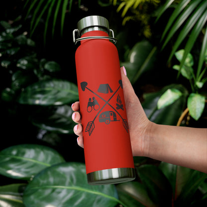 Camping Icons Vacuum Insulated Bottle 22oz