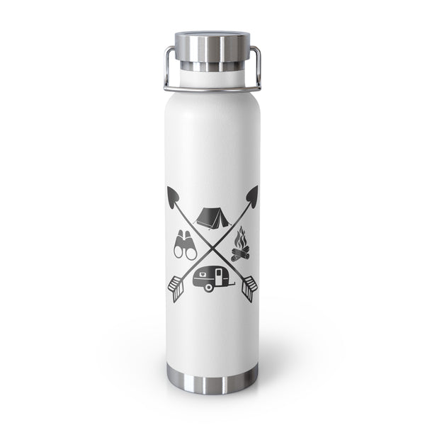 Camping Icons Vacuum Insulated Bottle 22oz