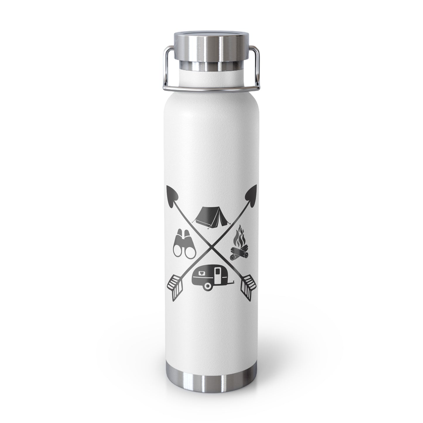 Camping Icons Vacuum Insulated Bottle 22oz
