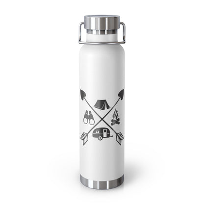 Camping Icons Vacuum Insulated Bottle 22oz