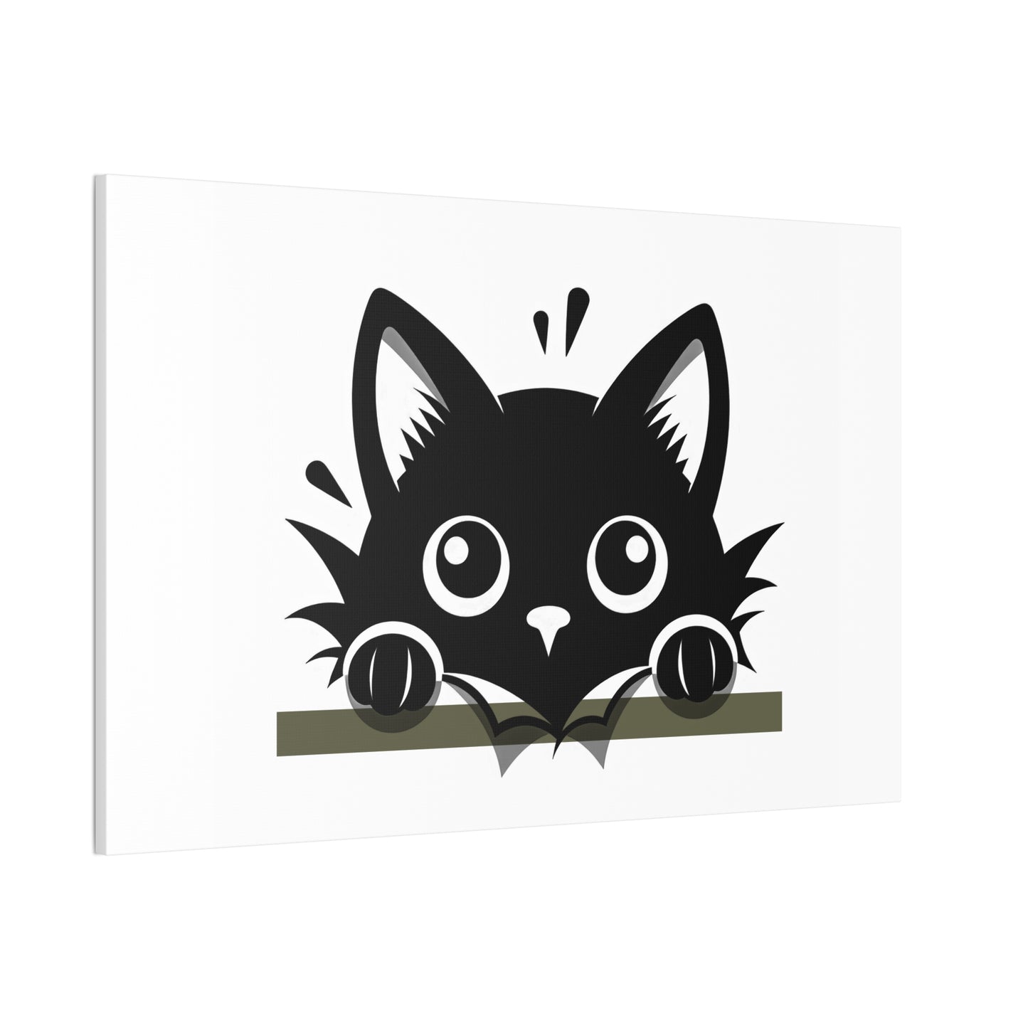 Cute Peeking Kitten Wall Art 30x24