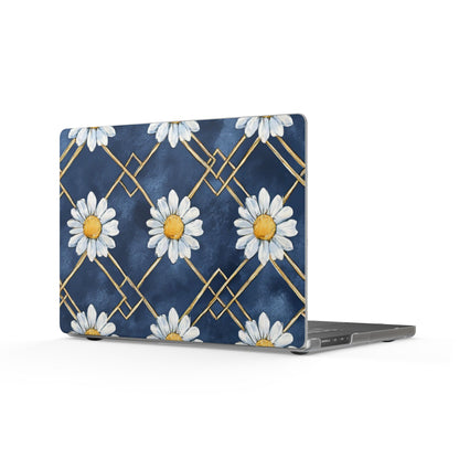Daisy Floral Navy MacBook Laptop Cover - Matte