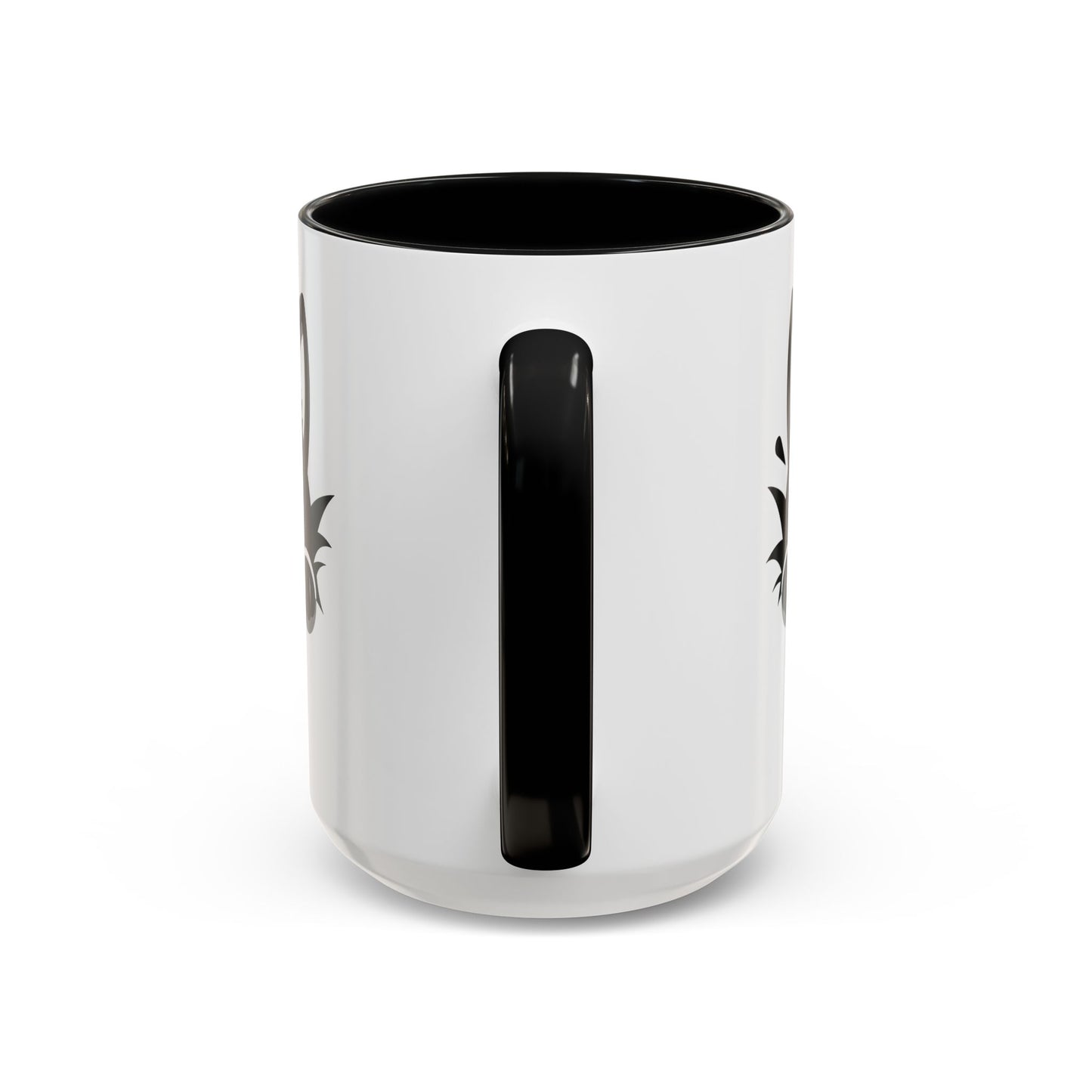 Peek-A-Boo Black Cat Accent Coffee Mug (11, 15oz)