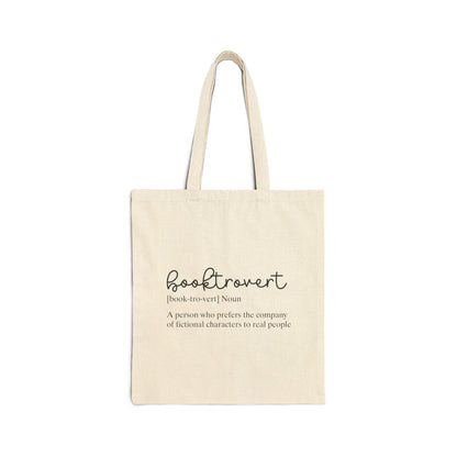 Booktrovert Canvas Tote Bag