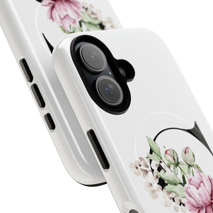 Floral Monogram 'S' Tough  Protective Magnetic Phone Case