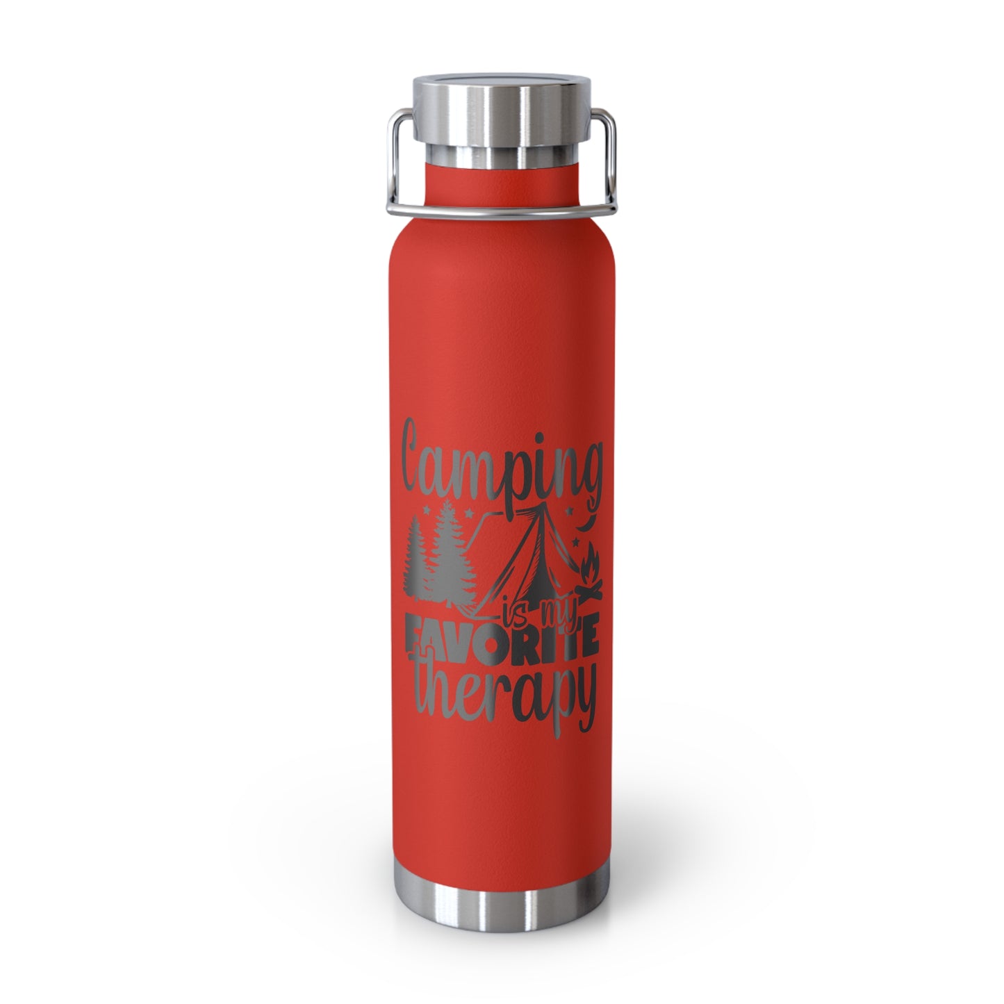 Camping Is My Favorite Therapy Vacuum Insulated Bottle 22oz