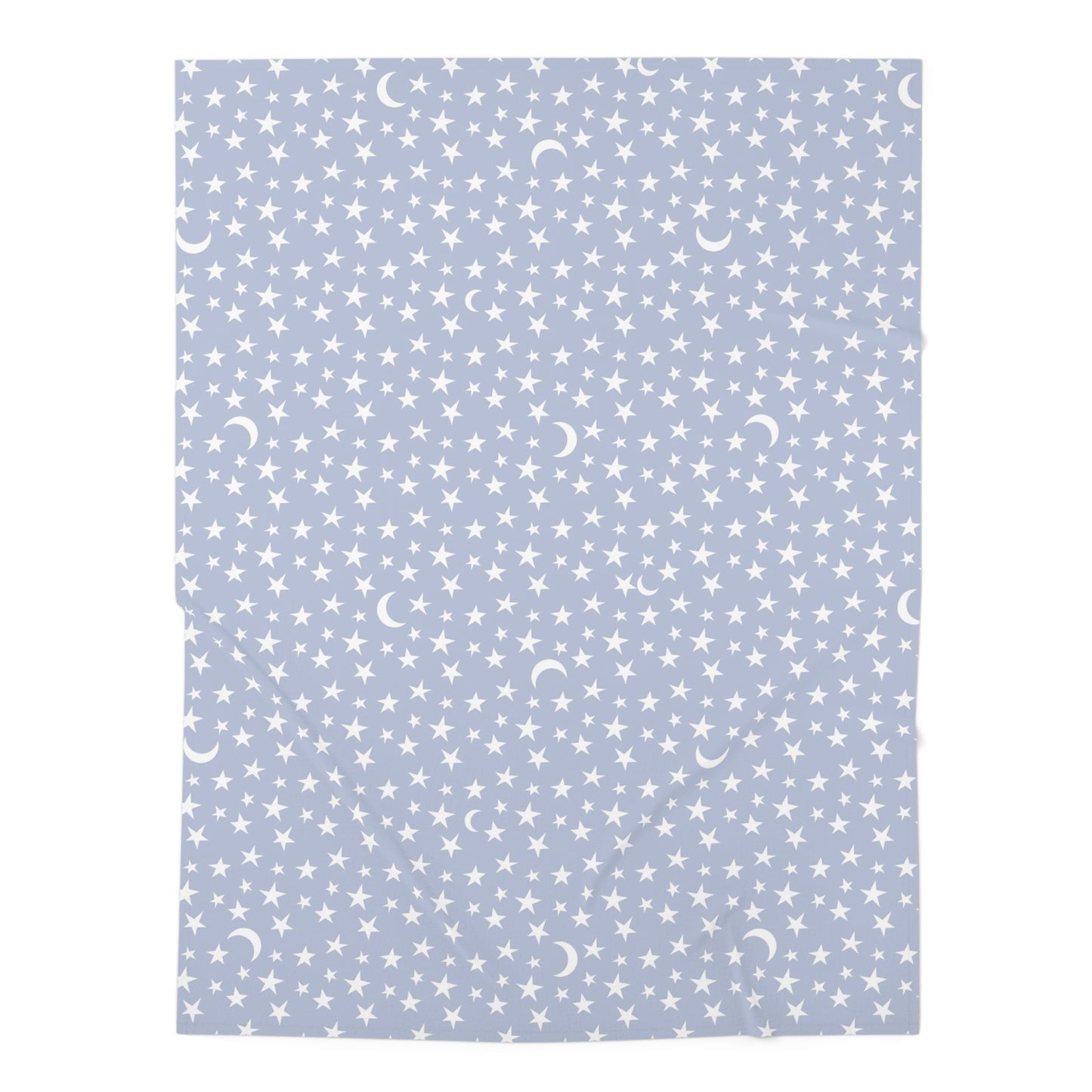 Soft Blue Stars & Moon Baby Swaddle Blanket