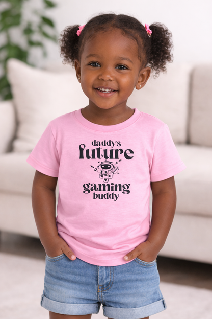 "Daddy's Future Gaming Buddy" Cute Gamer Infant Tee Shirt