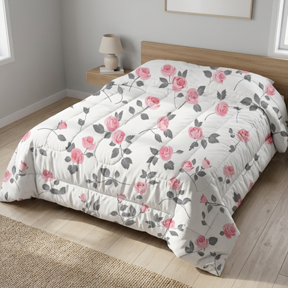 Pink Rose Vines Comforter