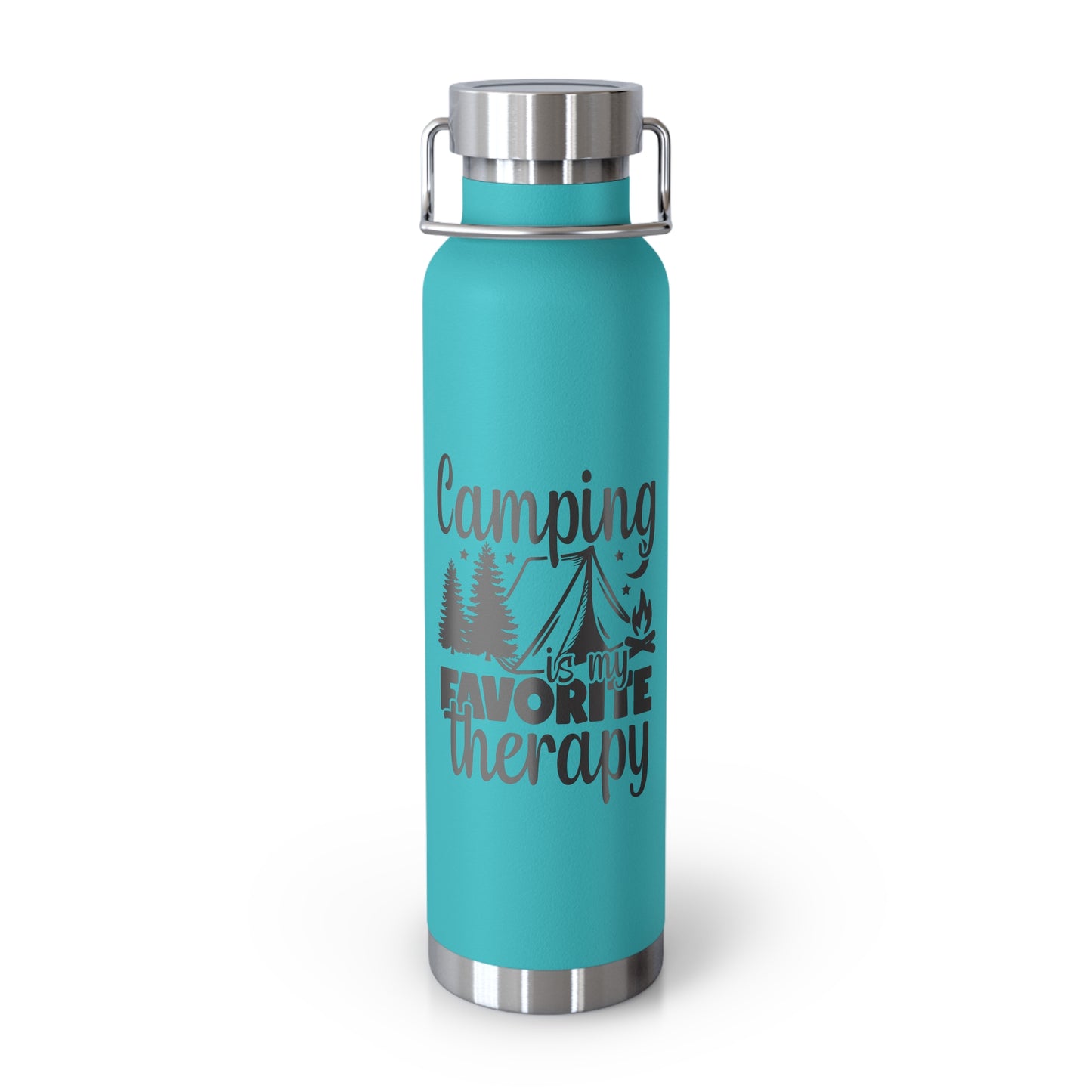 Camping Is My Favorite Therapy Vacuum Insulated Bottle 22oz