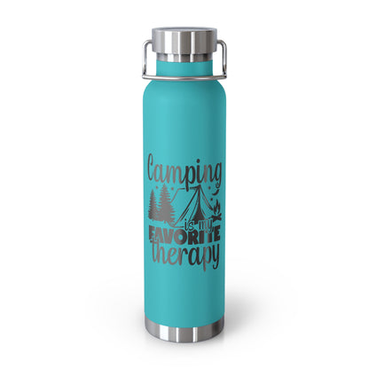 Camping Is My Favorite Therapy Vacuum Insulated Bottle 22oz