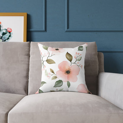 Floral Botanical Accent Square Throw Pillow