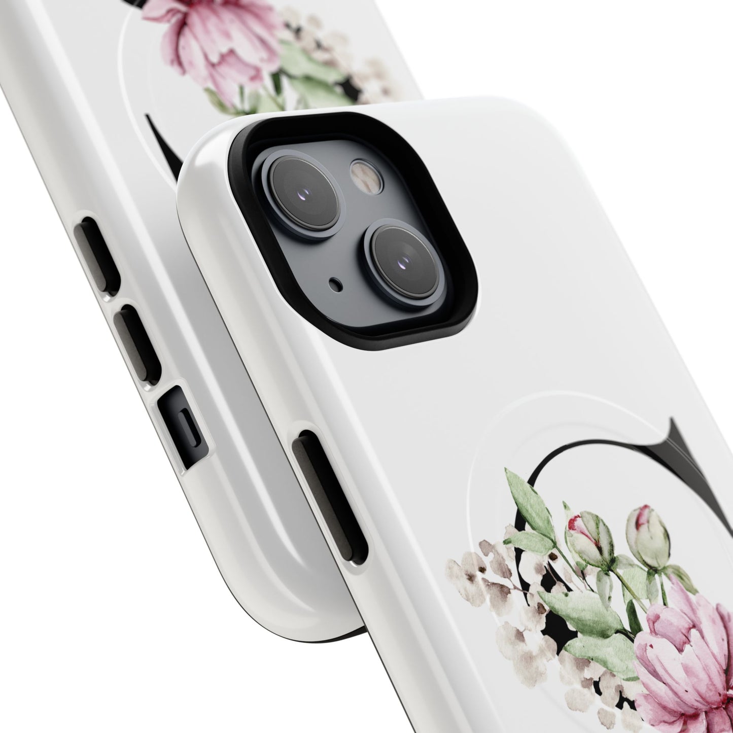 Floral Monogram 'S' Tough  Protective Magnetic Phone Case