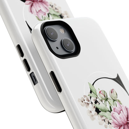 Floral Monogram 'S' Tough  Protective Magnetic Phone Case