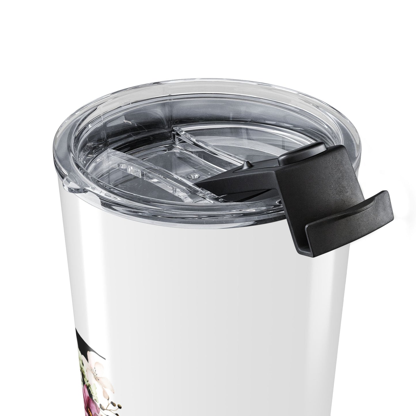 Elegant Letter "L" Floral Monogram Tumbler 20oz