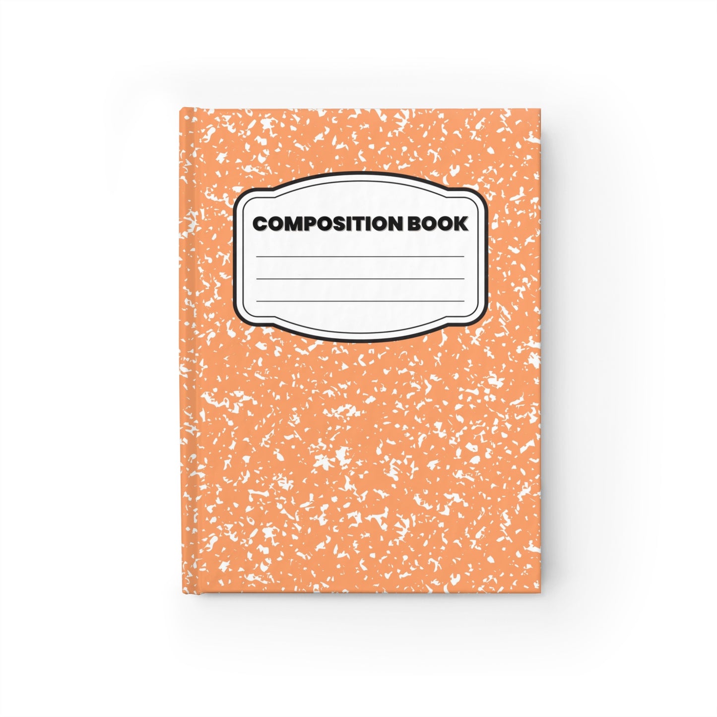 Orange Marble Classic Composition Blank Journal