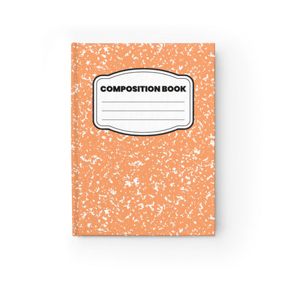Orange Marble Classic Composition Blank Journal