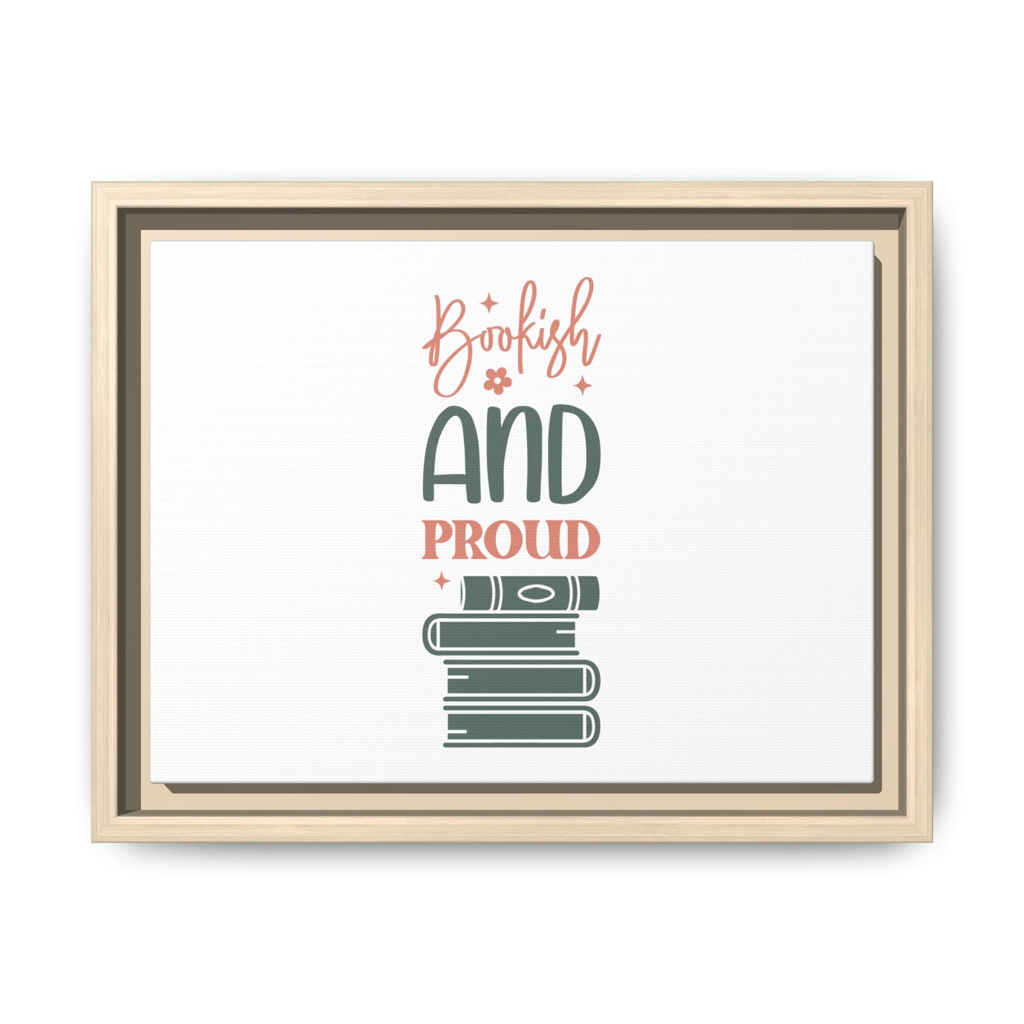 Bookish and Proud Framed Canvas