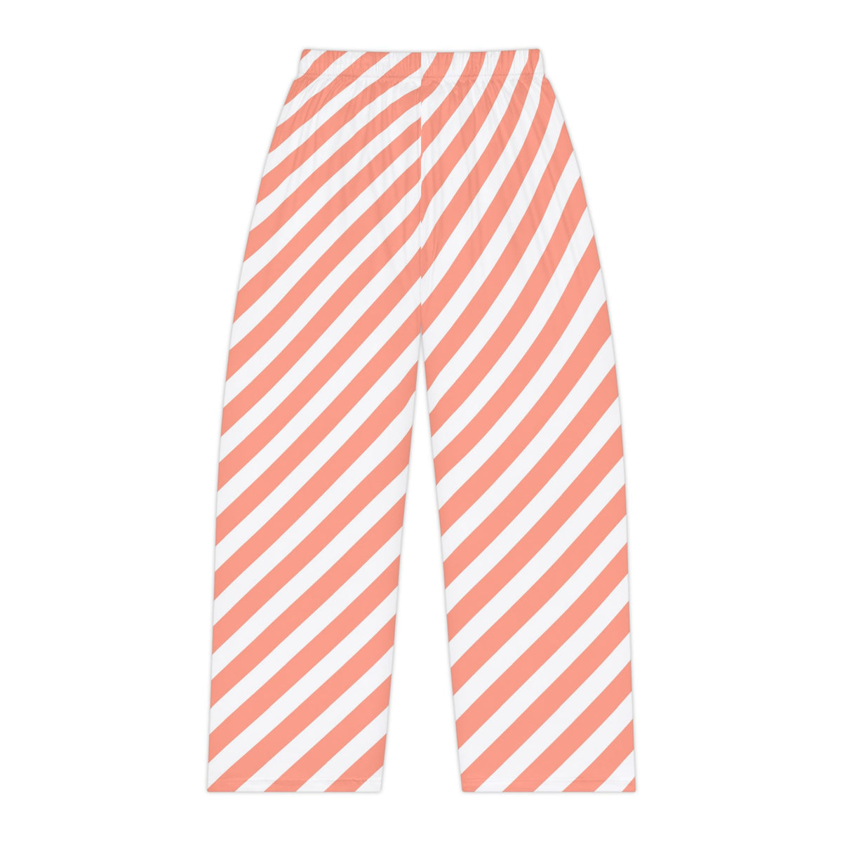 Coral Diagonal Stripe Pajama Pants