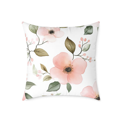 Floral Botanical Accent Square Throw Pillow