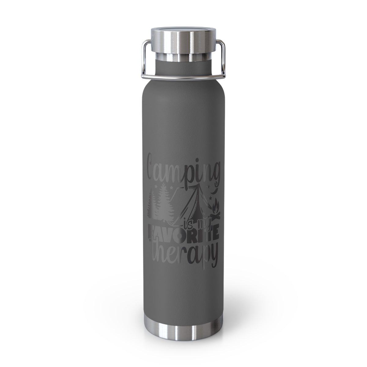 Camping Is My Favorite Therapy Vacuum Insulated Bottle 22oz