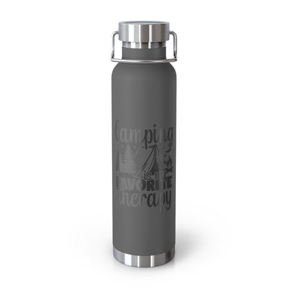 Camping Is My Favorite Therapy Vacuum Insulated Bottle 22oz