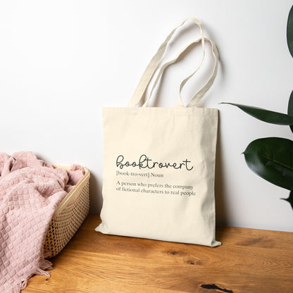 Booktrovert Canvas Tote Bag
