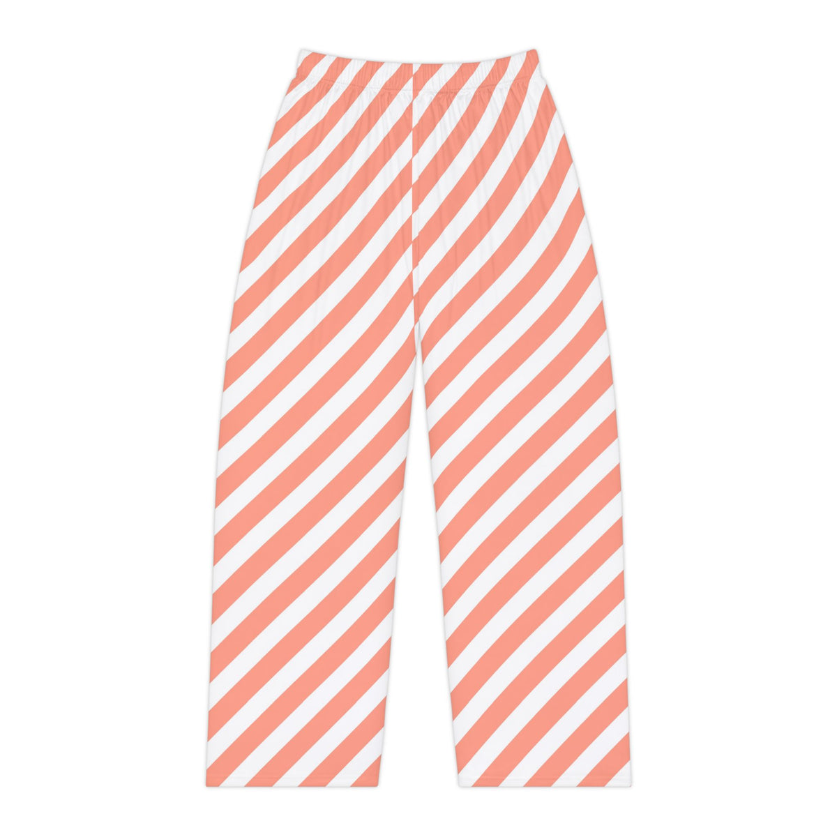 Coral Diagonal Stripe Pajama Pants