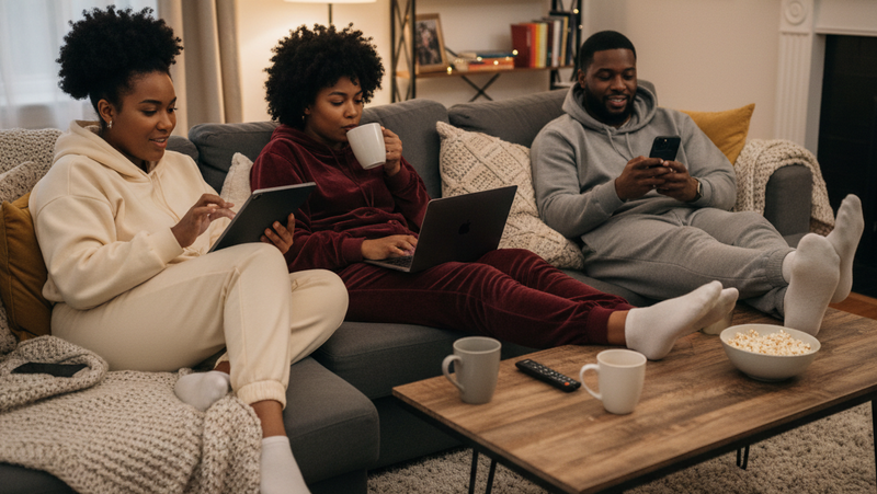  black men and women homebodys shopping